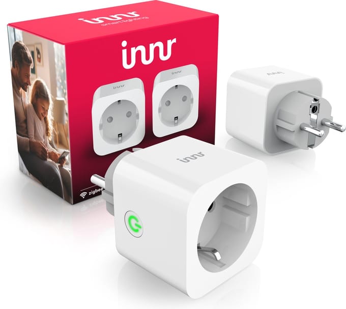 Innr slimme stekker - Zigbee - geschikt voor Philips Hue - smart plug met energiemeter - smartplug - 2 stuks