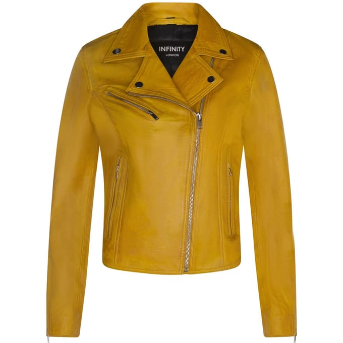 Dames klassiek leren Brando bikerjack-Loughton