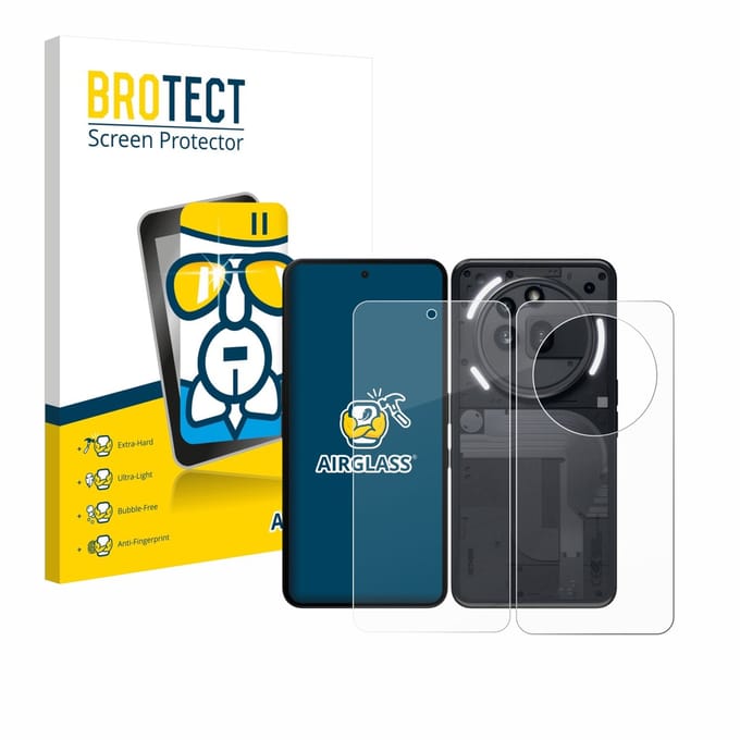 Screenprotector voor Nothing Phone (3a) Pro (Voor+Achter) Beschermglas transparant