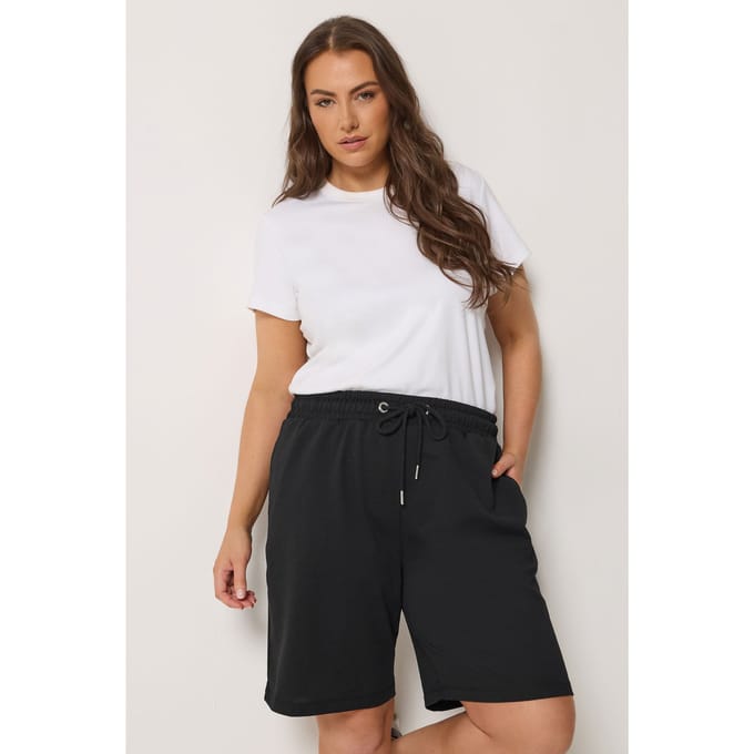 Yours Zwarte Shorts Met Trekkoord Size 48