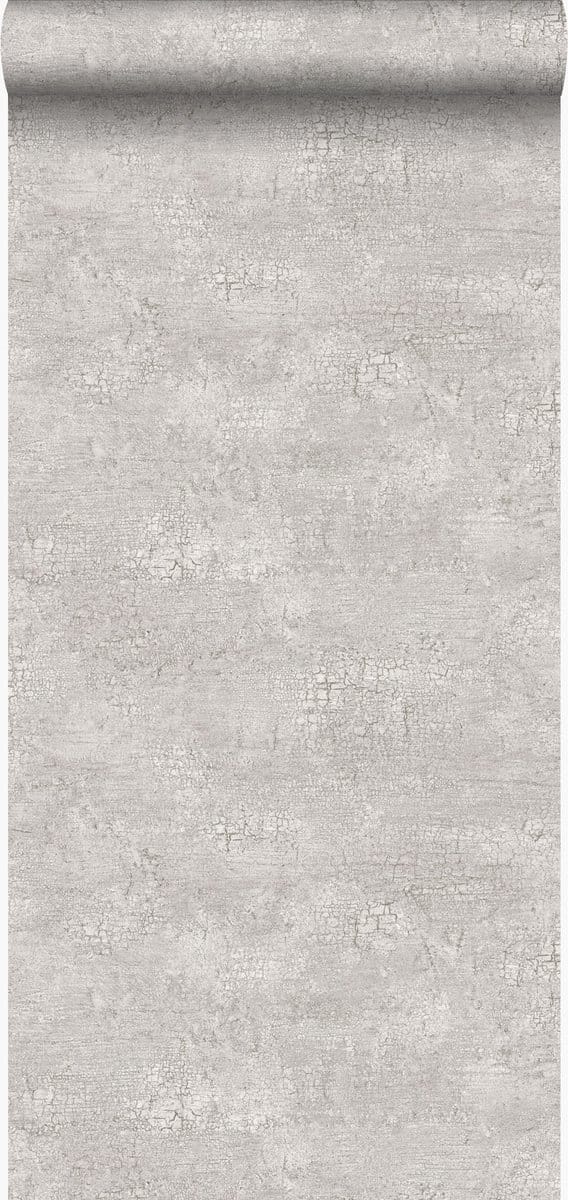 Origin Wallcoverings behang natuursteen met craquelé effect lichtgrijs - 347565 - 53 cm x 10,05 m