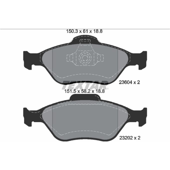 Remblokset TEXTAR 2360406, voor