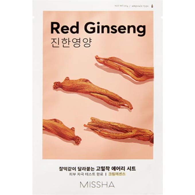MISSHA Luchtig Fit Bladmasker Rode Ginseng 19g * 10 Vellen beige