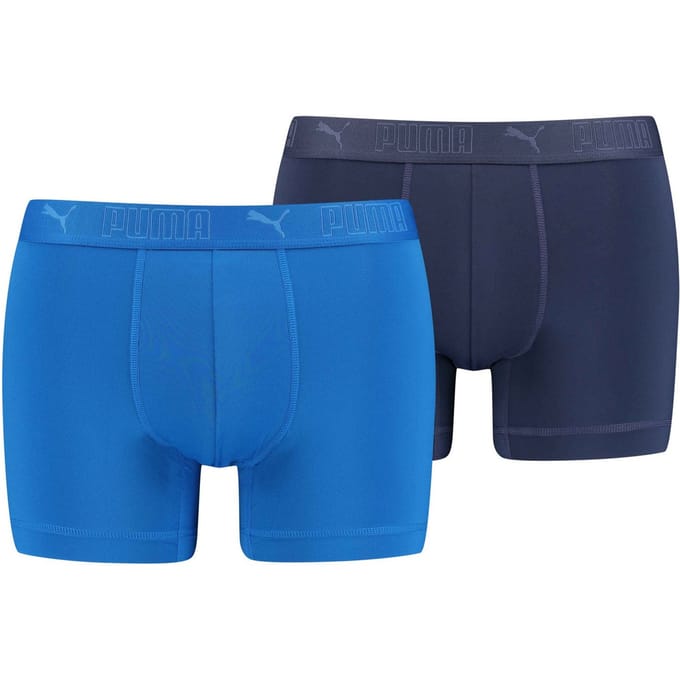 Puma Heren Actieve Boxershorts (Set van 2) (Blauw)