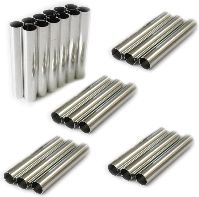 Traditionele Schuimrollen Bakvorm Set voor Roomrollen en Schillerlokken - 8 cm x 1,3 cm