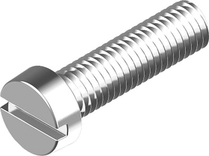 (48 STUKS) M2X3 METAALSCHROEF RVS-A2-70 (AISI 304) DIN 84 (ISO 1207)