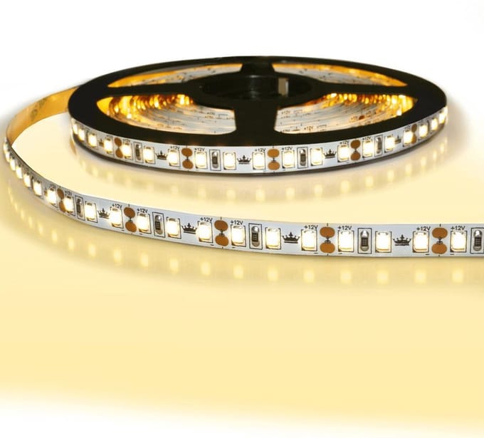 5 meter led strip IP20 12V - Extra warm wit 2400K - 120 leds p/m