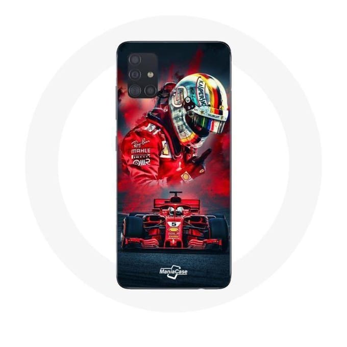 Hoesje - Formule 1 - Galaxy A51 - Flexibel - Rood - Sebastian Vettel rood