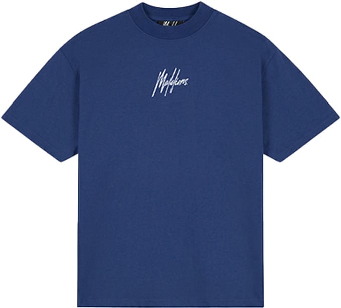 Malelions Oversized Striped Signature T-Shirt