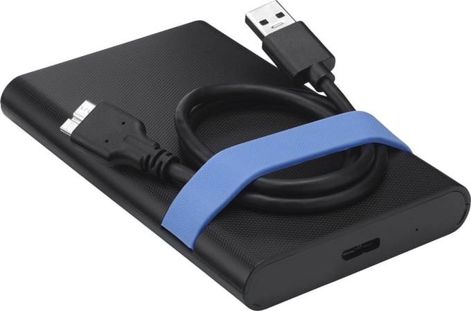 Verbatim Store'N'Go Enclosure Kit HDD-/SSD-behuizing Zwart, Blauw 2.5'