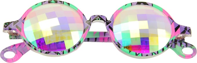 LOUD AND CLEAR® - Caleidoscoop Bril - Spacebril - Space Bril - Festival Bril - Premium - Groen