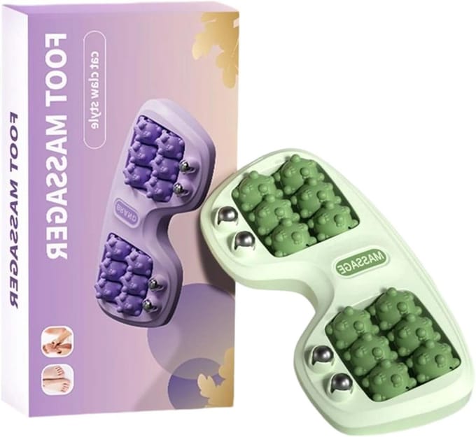Voetrol - Massage roller - Spierontspanning - Noppenontwerp - 29 cm - Paars
