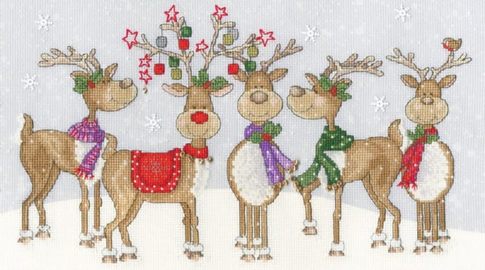 Bothy Threads Karen Tye Bentley Prancing Pals borduren (pakket) XKTB13