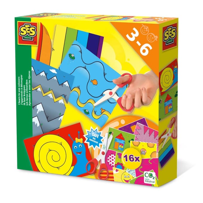 SES Creative Ik Leer Knippen - 16 Knipvellen met Kinderschaar - Vanaf 3 Jaar - Schoencadeautjes Sinterklaas
