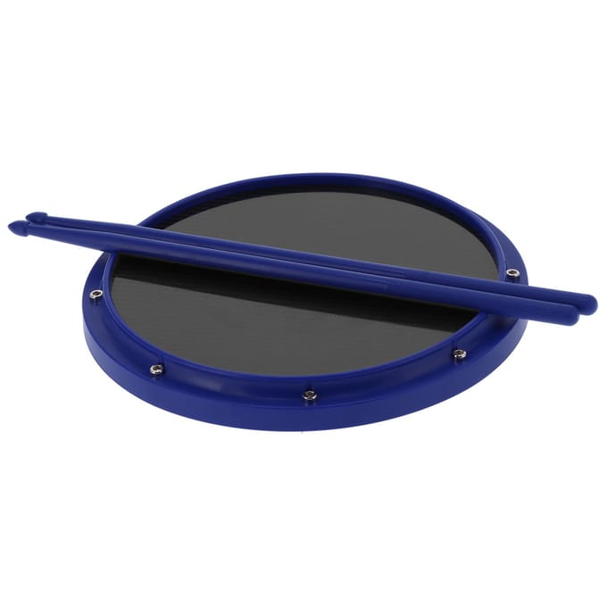 12in Drum Pad Percussie Training Koolstofvezel Antislip Schokabsorberende Mat met Drumstokken(Blauw )