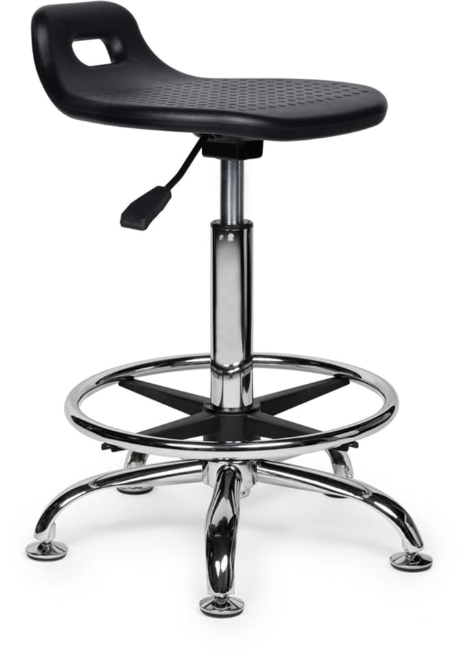 Ergonomische Zit Sta Kruk - Standaard, Met voetring