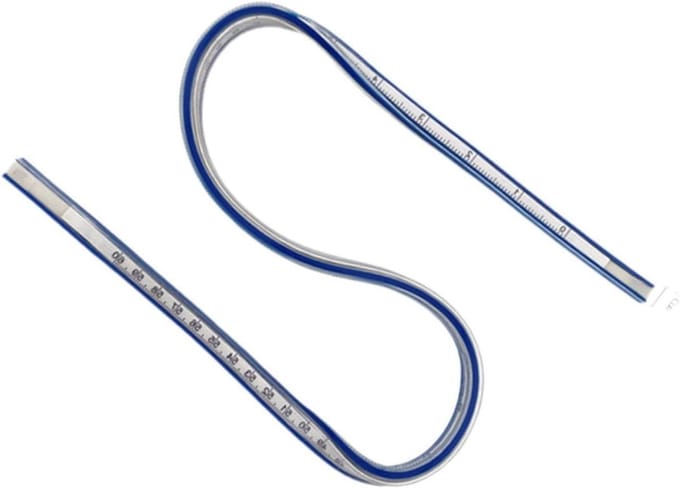 Gebogen Liniaal - Flexibele Meetlat - Tekenen Ontwerpen - Vrij Buigbaar - 100 cm - Niet gespecificeerd