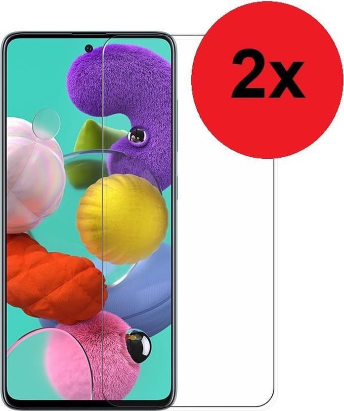 Samsung Galaxy A51/ A51s Screenprotector - Samsung Galaxy Screen Protector Bescherm Glas 2x
