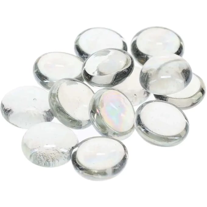 Aqua D'ella Glazen kiezelstenen 17-19MM - 300 Gram Transparant