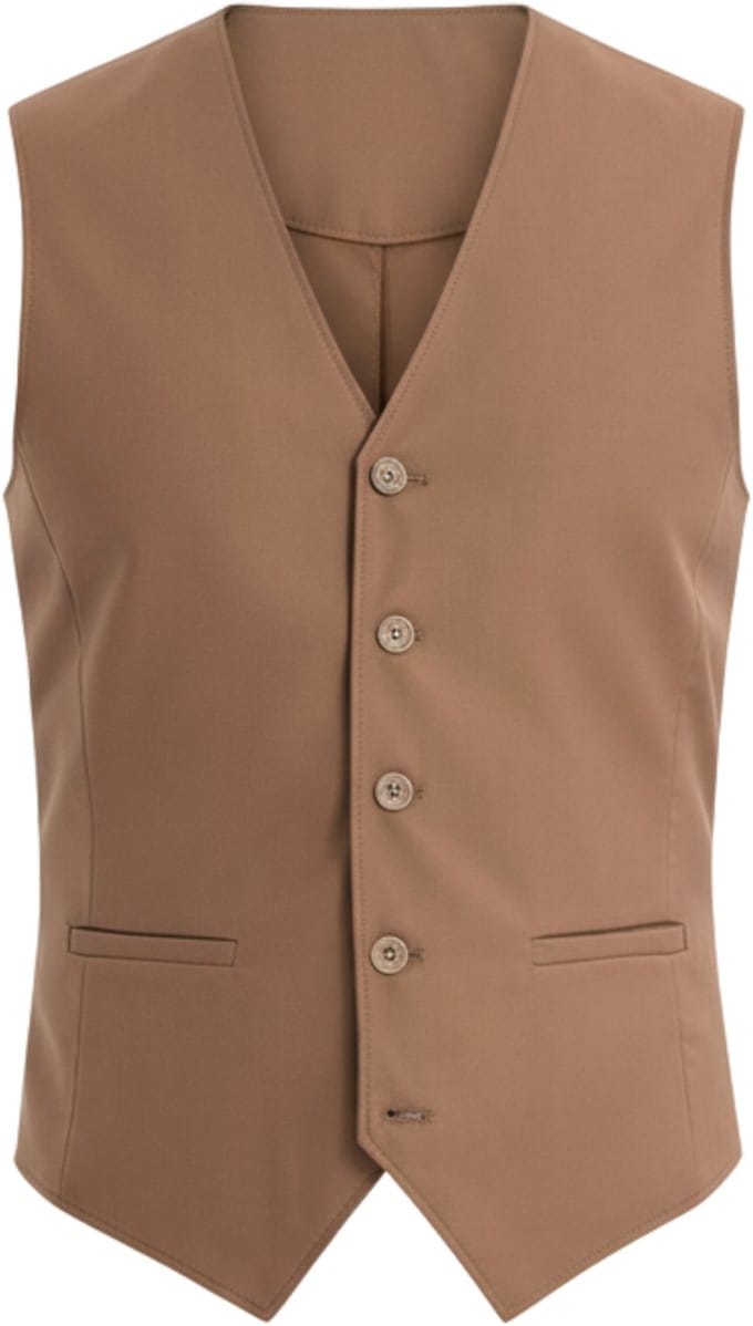 OMBRE Gilet - Slim Fit - Knopen - Effen Camel L
