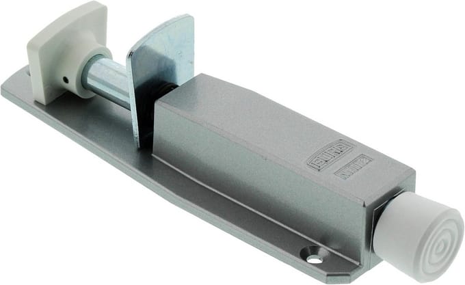 Deurvastzetter met Rubberen Stopper - Zilveren Deurklem 30 mm Hub