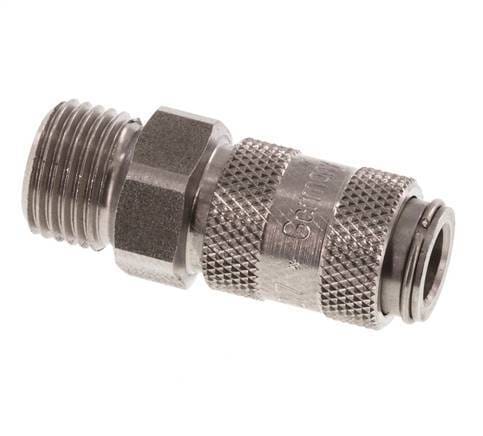 RVS DN 2.7 (Micro) Luchtkoppeling Snelkoppeling G 1/8 inch Buitendraad - CLS2-M-S-018