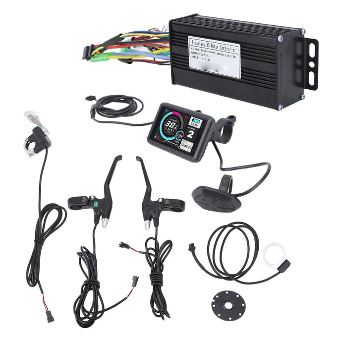 Elektrische Fiets Ombouwset 26A 3 Modi Controller UKC1 Display Paneel 108 2 Duimgas F 8C gray