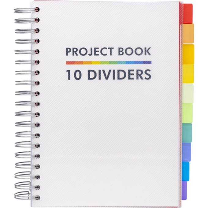 Projectboek Pukka Pad White B5 lijn 10-tabs 400 pagina's 80gr