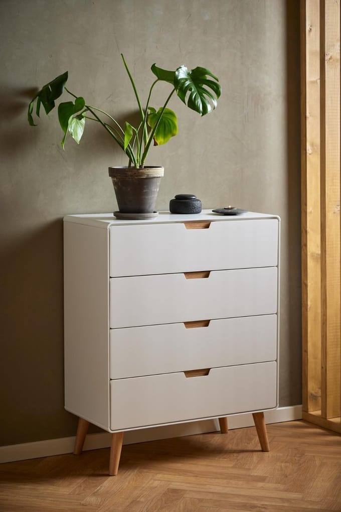 Giga Living Dressoir Lowy - 80x40x100cm - Naturel - 4-lades