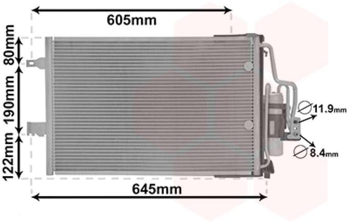 Van Wezel - LUCHTCONDENSATOR VOOR OPEL COMBO C 2000-2003 13105999