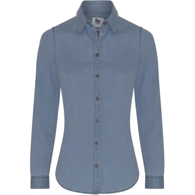 Dames denim shirt AWDis So denim Lucy