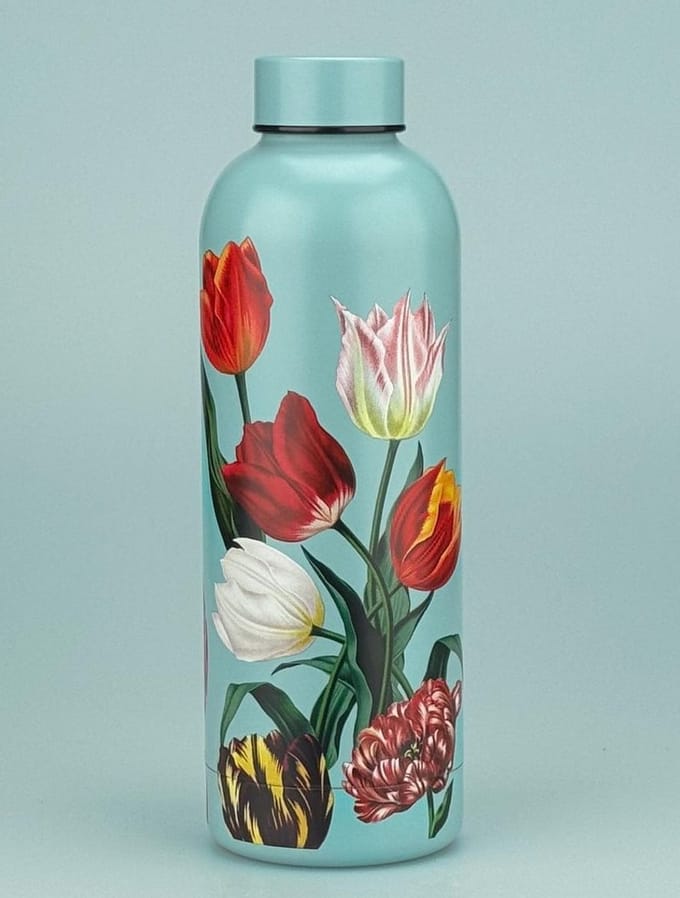 Drinkfles RVS - waterfles 500 ml - Tulpen - thermosfles 500 ml - Holland souvenir