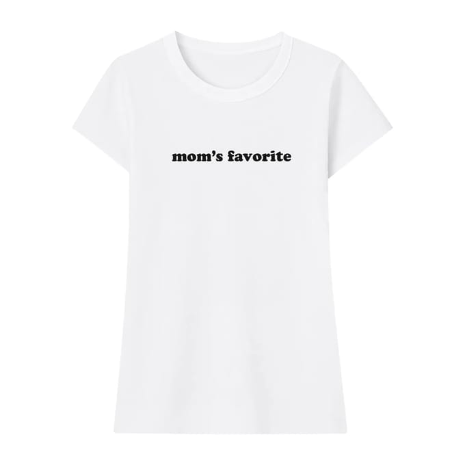 Dames-T-shirt Miss Tee Mom's Favorite Fitted