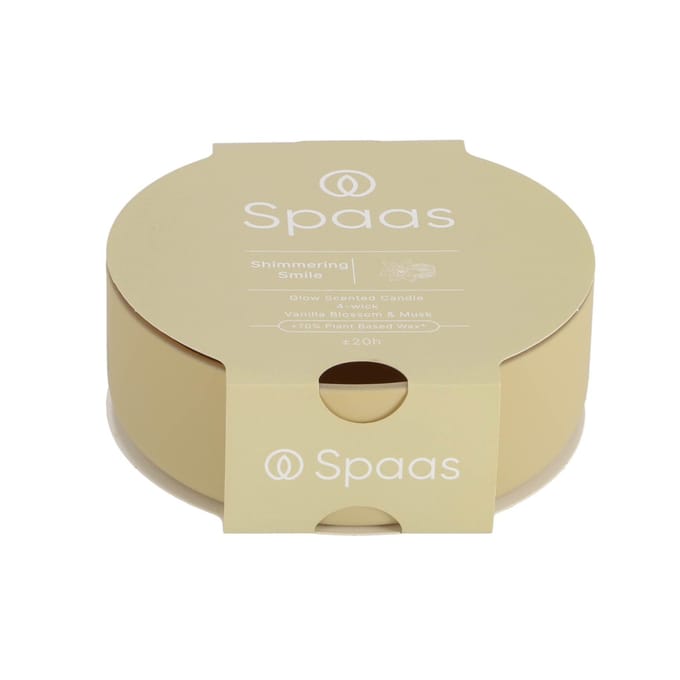 Spaas - Geurkaars - 4-wiek - 20 uur - Shimmering Smile