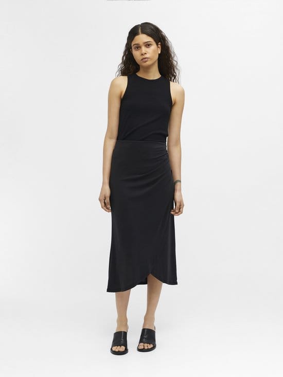 Object - Maat XL - Rok Objannie Hw Drape Skirt Noos 23040619 Black Dames