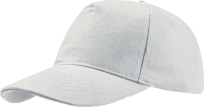 Atlantis Liberty Five Buckle Heavy Brush Cotton 5 Panel Cap (Wit)