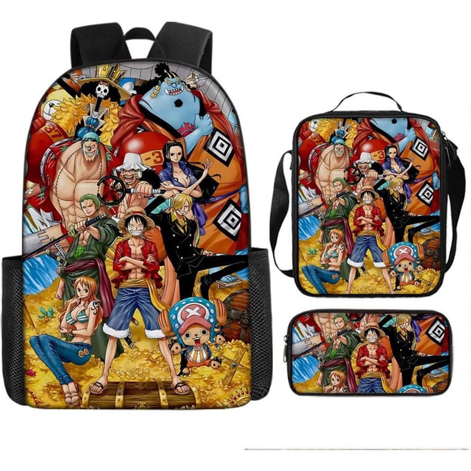 One Piece One Piece Schooltas Luffinica Zeekoning Student Schooltas Rugzak Set Three piece set
