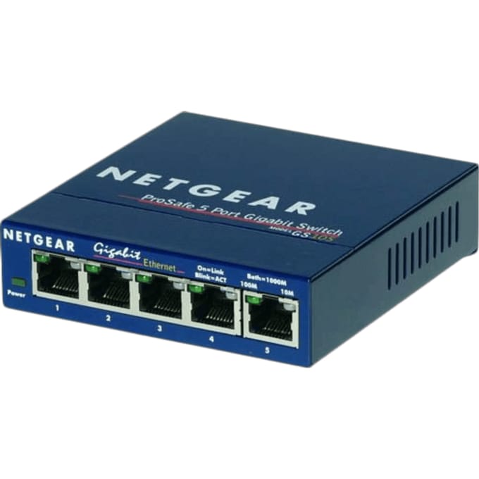 NETGEAR GS105 - Netwerk Switch - Unmanaged - 1 Gbps - 5 poorten