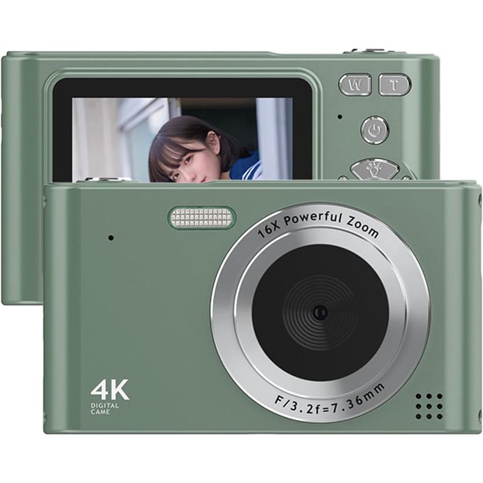4K digitale camera camcorder 48MP digitale videocamera 2,4 inch scherm 16x digitale zoom Anti-shake groen