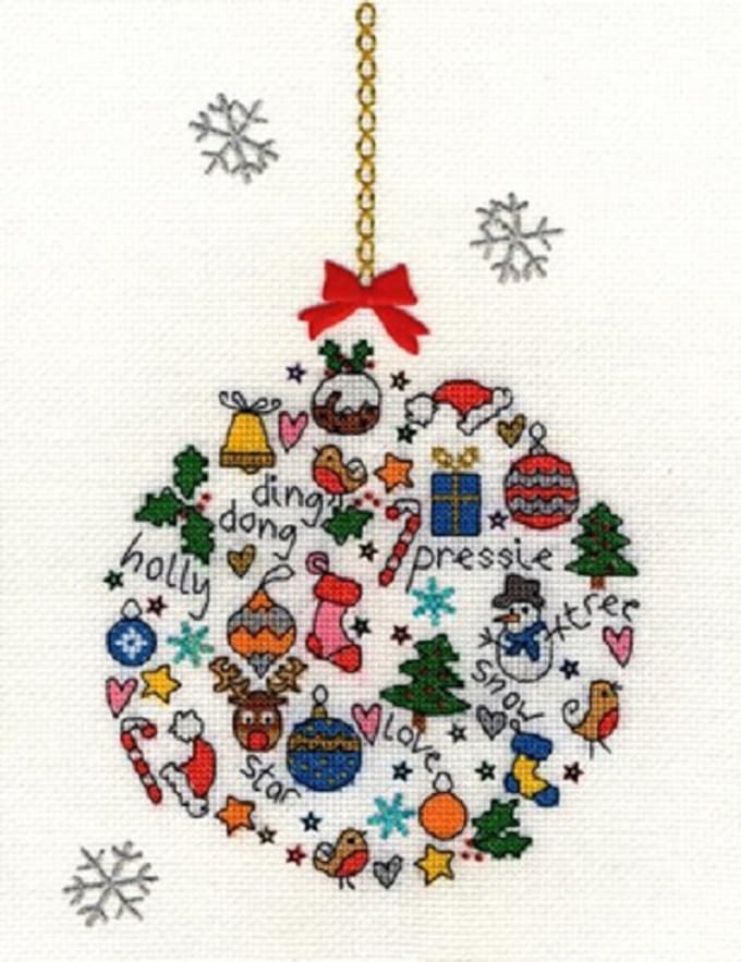 Borduurpakket Bothy Threads kerstbal XKA15