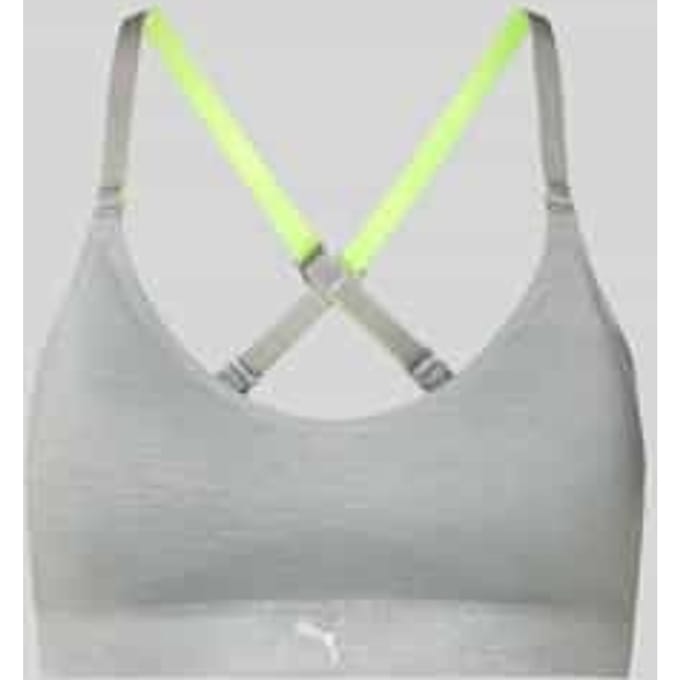 Puma - Dames - Sport Triangel Top - 3D Knit - Grijs - Maat L