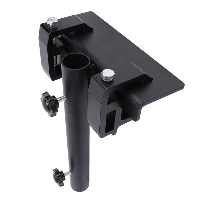 Kit de fixation latérale pour mât de drapeau Support de mât de drapeau en fer résistant à la rouille avec vis à molette pour camion pick-up black