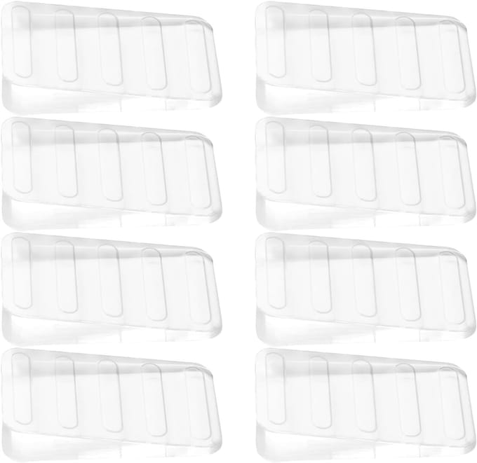 Deurstoppers Set - Rubberen Wiggen - Deuren Stabiliseren - Antislip Ontwerp - 8 Stuks - Transparant
