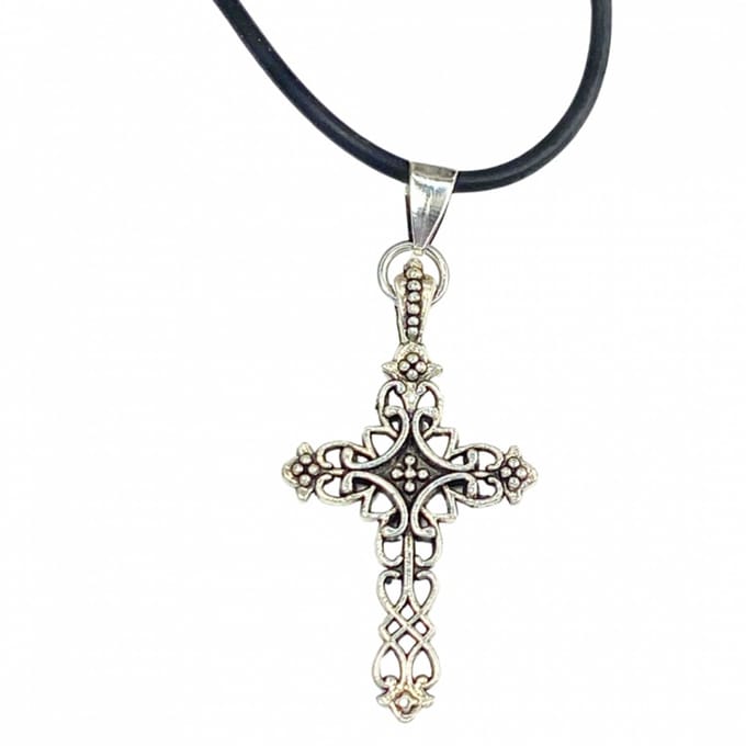 Ketting kruis zilverkleur - Charme Bijoux