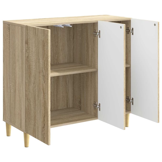 vidaXL - Dressoir - Sonoma - Eiken - 89 - x - 34,5 - x - 80 - cm - Bewerkt - hout