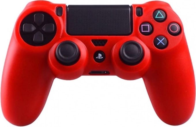 Siliconen bescherming protector geschikt voor Ps4 controller - Cover skin - Beschermhoes - Rood