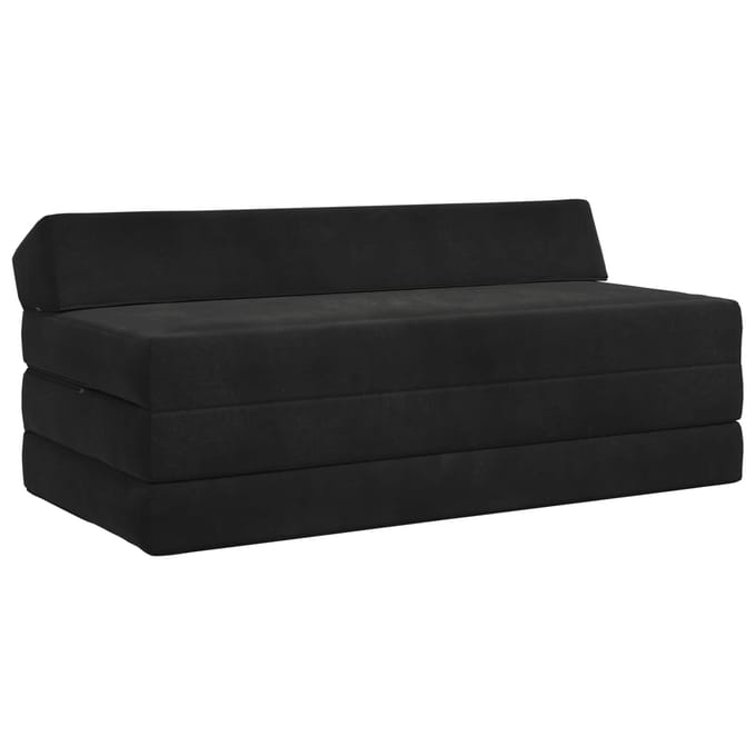 vidaXL - Vouwbare - Sofa - Bed - Zwart - 120 - x - 60 - x - 49 - cm - Stof