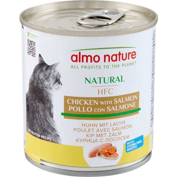 6x280g Kip & Zalm Almo Nature Classic Kattenvoer
