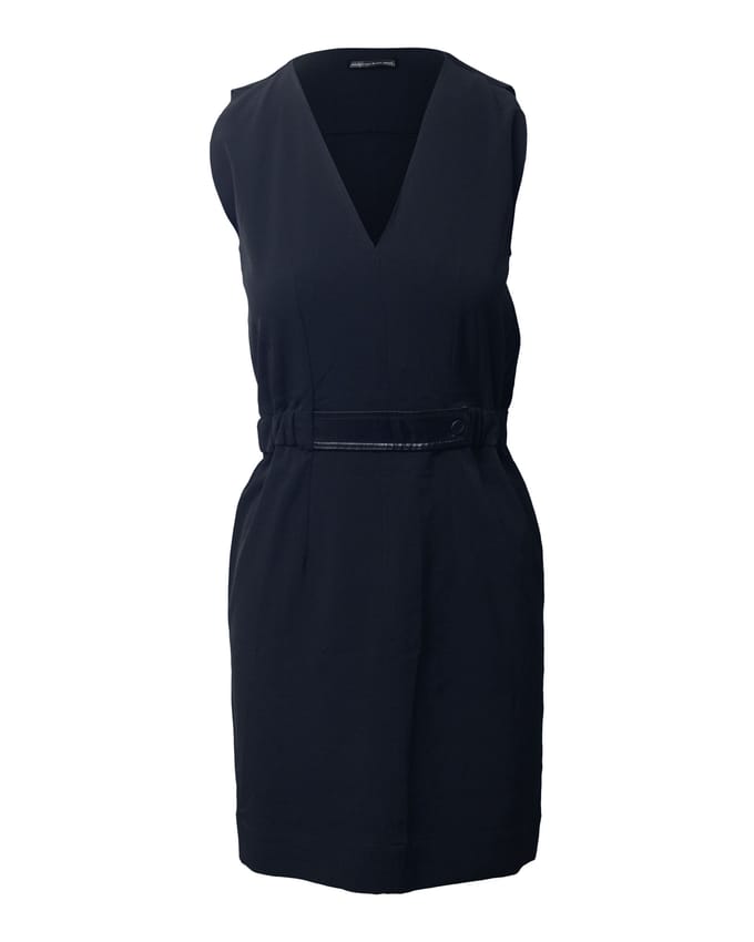 Balenciaga V-hals Sheath jurk in zwart triacetaat