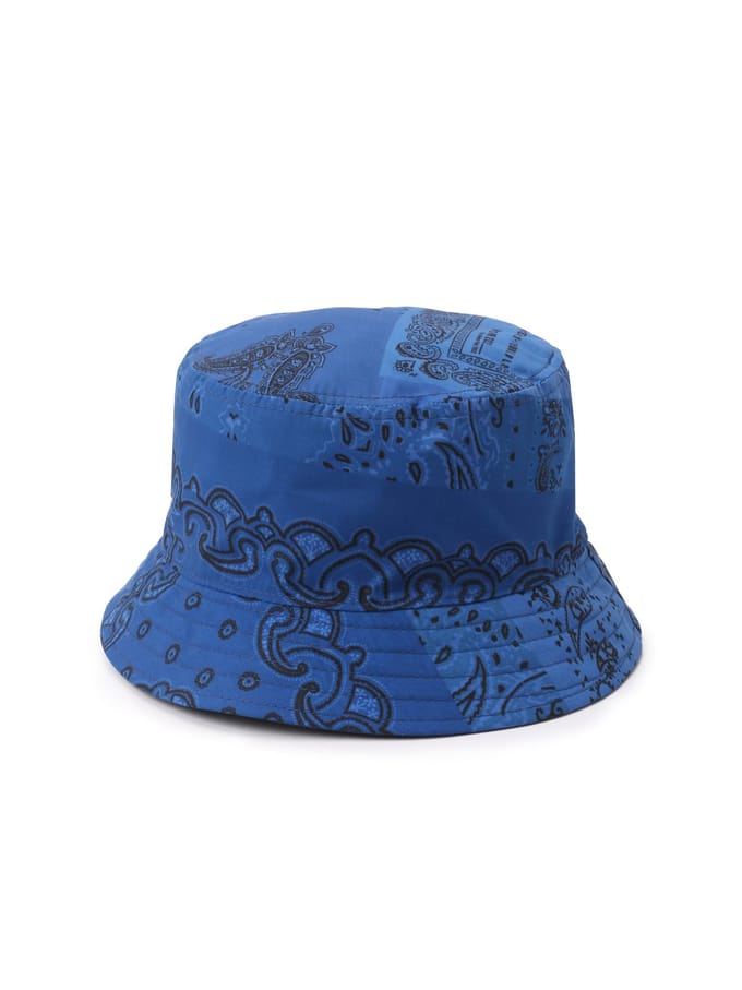 Paisley bandana logo bucket hat